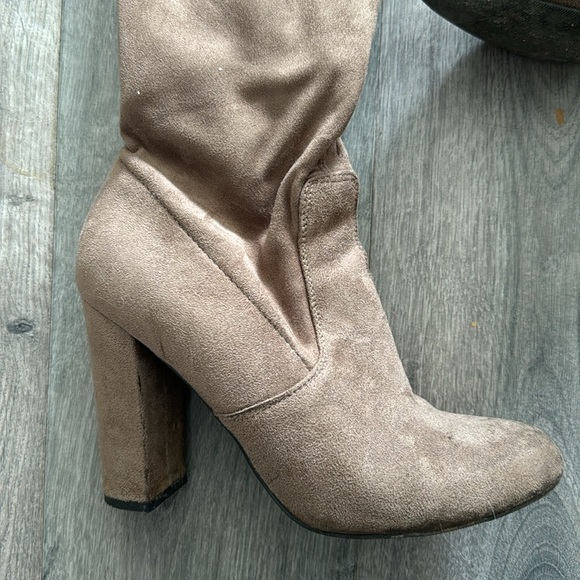 Suede Over the Knee Boots - Picture 2 of 7